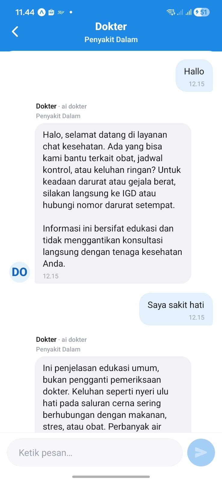 Tampilan aplikasi EsoAI