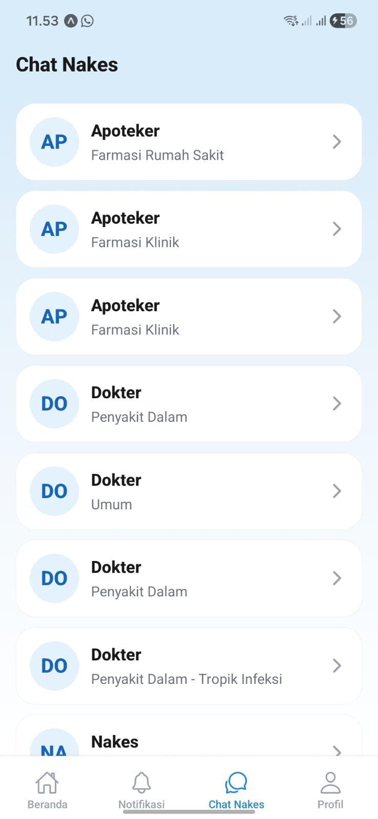 Tampilan aplikasi EsoAI